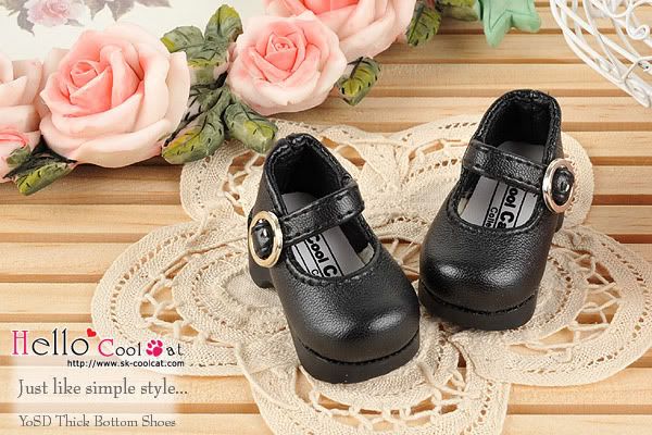   Cool Cat╭☆ YOSD Thick Bottom Shoes【SY 02】# Matt Black  