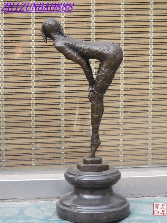 13.5Western Art Bronze Marble stoop down Hip Training Ballet feet 