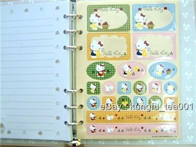 Sanrio Hello Kitty Hardcover Note Book Diary + Stickers  