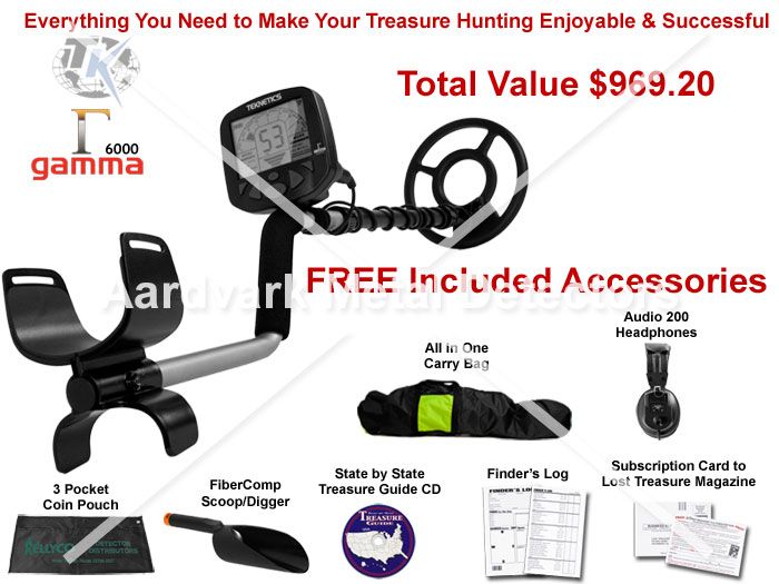 Teknetics Gamma 6000 Metal Detector with 8 Coil  