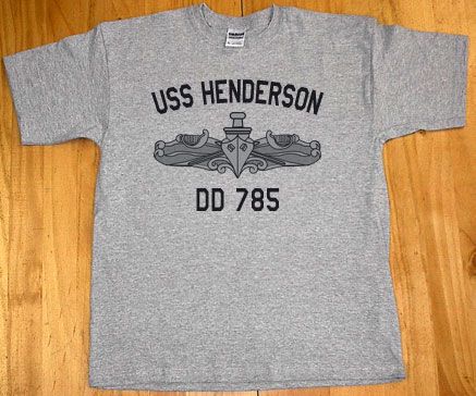 US USN Navy USS Henderson DD 785 Destroyer T Shirt  