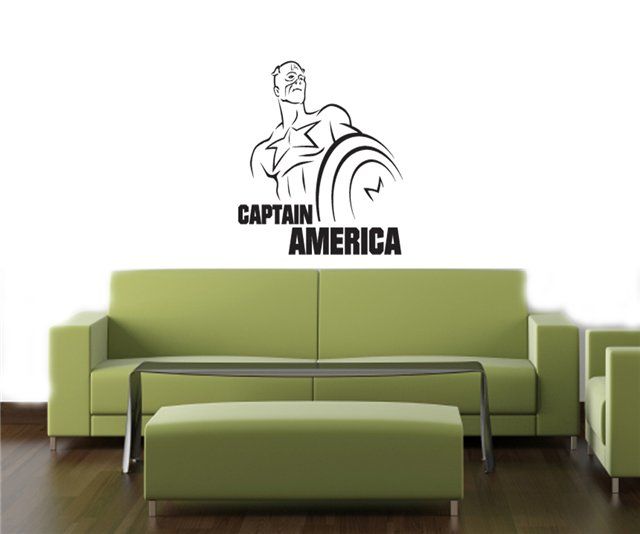 CAPITAN AMERICA HERO Wall MURAL Vinyl Decal Sticker 1  