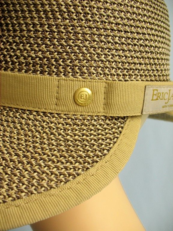 Eric Javits Squishee Cap Hat Wide Brim Bark Beige #1942  