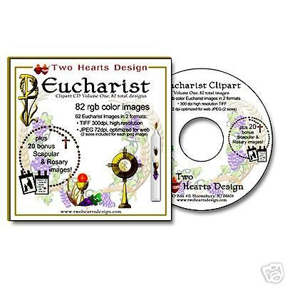 Eucharist Holy Communion Catholic Clipart Images CD  
