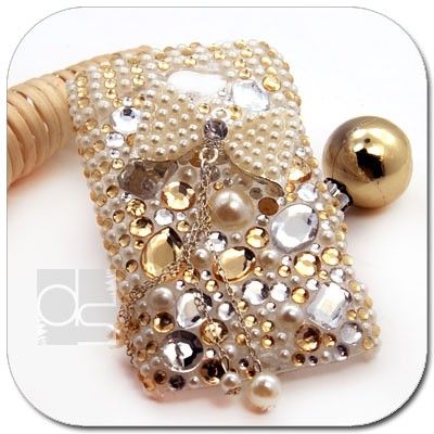 Gold 3D BLING Hard Skin Case Cover For T mobile Samsung Galaxy S 2 II 