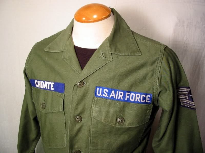 Vtg VIETNAM ERA U.S. AIRFORCE Cotton Sateen Jacket Sz 15 1/2 x 31 