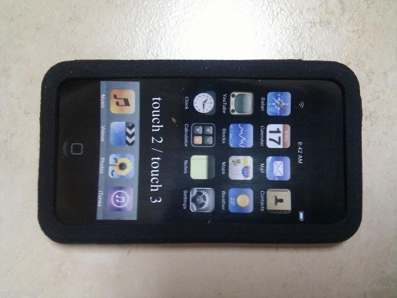 iPod Touch Silicone Case Cover iTouch 2nd 3rd Gen Black  