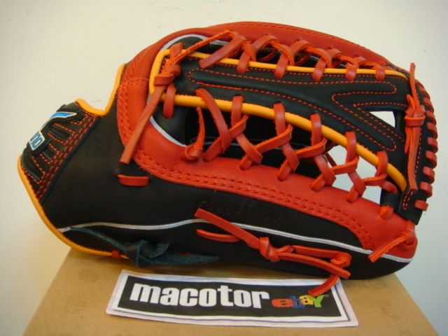 New Mizuno Deep Hollow 13 Baseball Glove Black Red RHT  