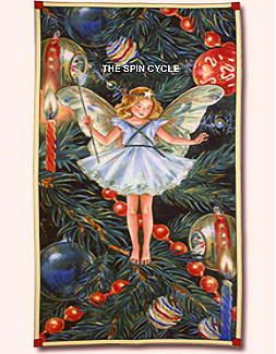 FABRIC CHRISTMAS TREE FAIRY Fairies Angel Panel Large  