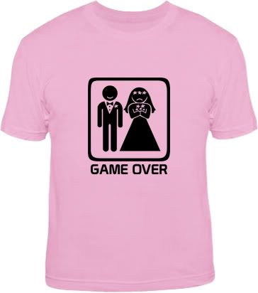 GAME OVER sad bride wedding hen party funny T Shirt  