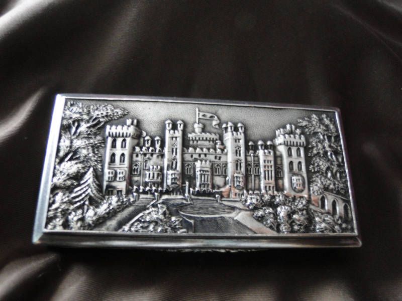 NATHANIEL MILLS CASTLE TOP SNUFF BOX BIRM 1837 STERLING  