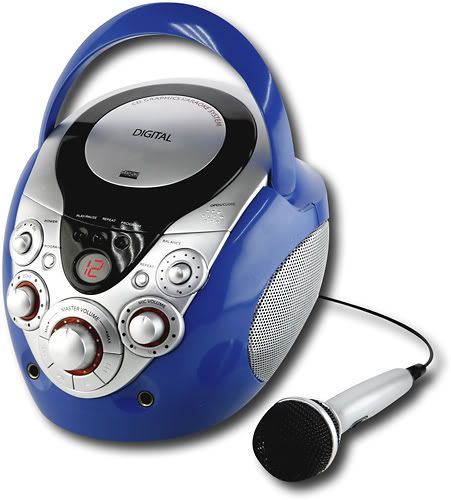 GPX Portable Karaoke Party Machine CD+G Blue J108BL  
