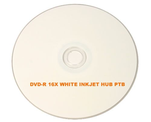 600 Inkjet White Hub Printable Blank DVD R DVD 16X Disc  
