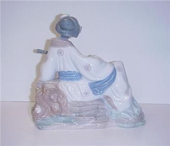 NAO BY LLADRO GEISHA GIRL WITH MANDOLIN INSTRUMENT MINT CONDITION 