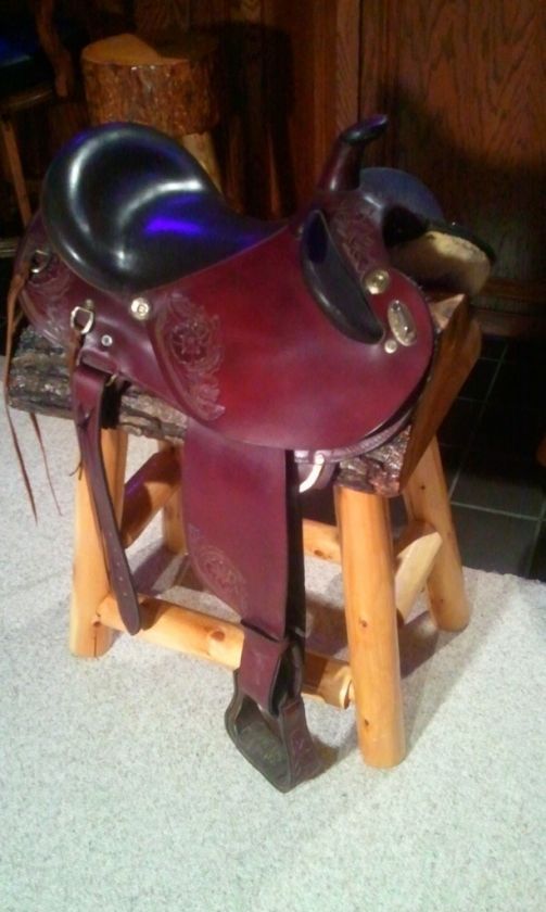 Western Saddle Stool, Unique Cowboy Furniture, Choose Saddles, 110 lbs 